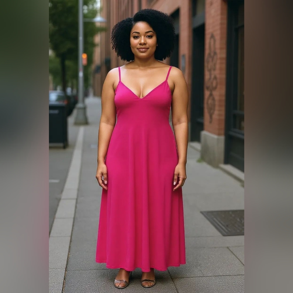 Vibrant Pink Maxi Dress